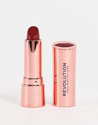 Revolution Satin Kiss Lipstick - Show Stopper-Red