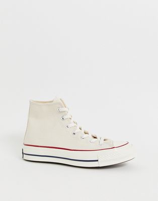 Converse Chuck 70 Hi canvas sneakers in parchment-White