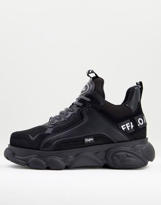 Buffalo vegan cloud chai chunky sneakers in black