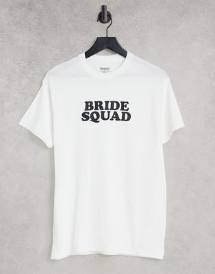 Heartbreak bride squad bridal slogan t-shirt-White