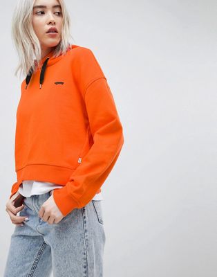 Vans Logo Hoodie In Orange