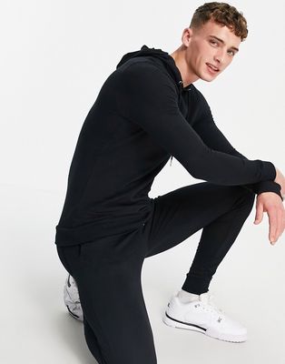 ASOS DESIGN muscle tracksuit in black