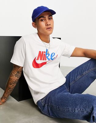 Nike spliced logo t-shirt in white