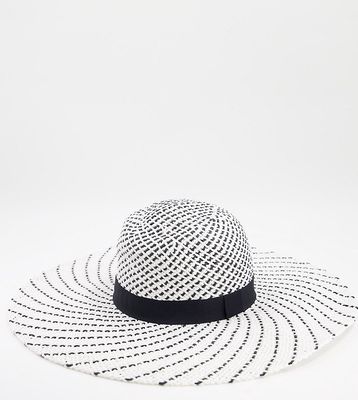 South Beach straw hat in monochrome-Multi