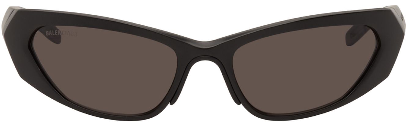 Balenciaga Black Aluminium Angular Sunglasses