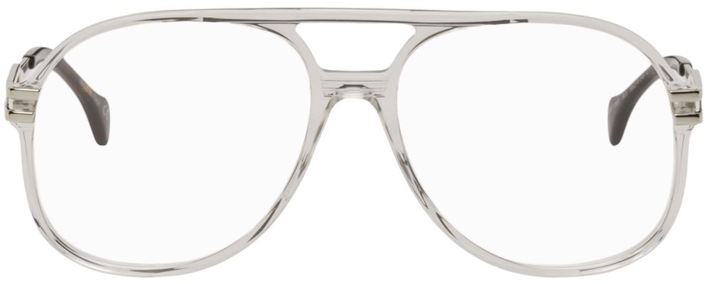 Gucci Transparent Aviator Glasses