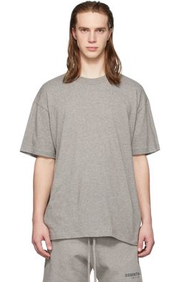 Essentials Three-Pack Grey Jersey T-Shirts