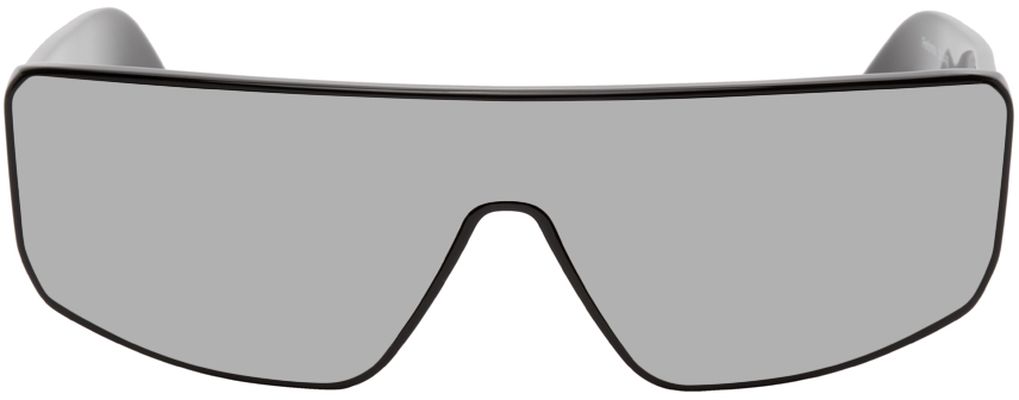 Rick Owens Black & Silver Peforma Sunglasses