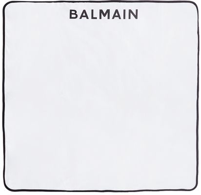 Balmain White Logo Baby Blanket