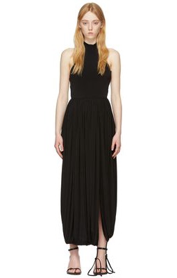 Aleksandre Akhalkatsishvili SSENSE Exclusive Black Viscose Midi Dress