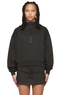 Essentials Black 1/2 Zip Pullover Sweatshirt