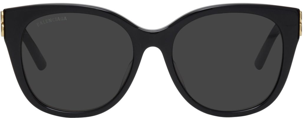 Balenciaga Black Acetate Round Sunglasses