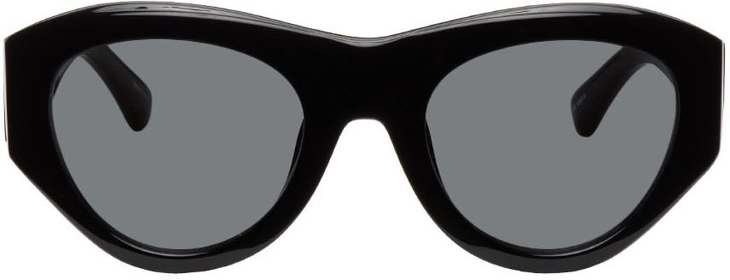 Dries Van Noten Black Linda Farrow Edition Cat-Eye Sunglasses