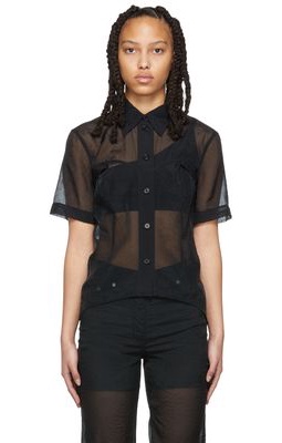 Helmut Lang Black Sheer Shirt