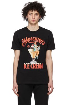 Moschino Black Ice Cream Graphic T-Shirt