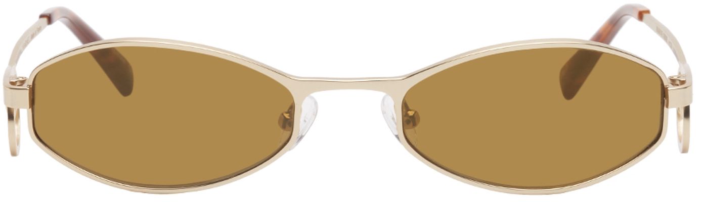 Marine Serre Gold Vuarnet Edition Swirl Frame Visionizer Sunglasses