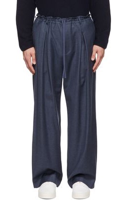 The Row Navy Davian Trousers
