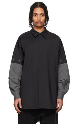 JERIH Black Packable Sleeve Shirt