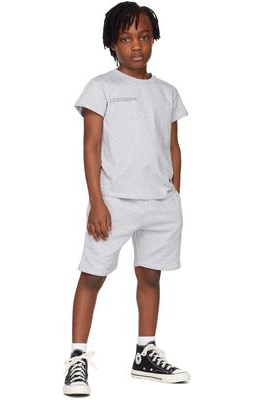 PANGAIA Kids Grey Organic Cotton 365 Long Shorts