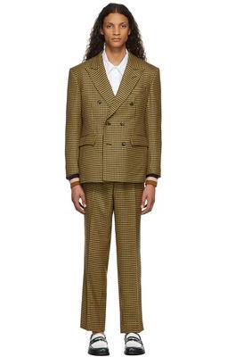 Awake NY Yellow & Black Houndstooth Suit