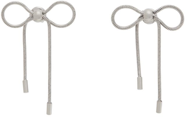 Marland Backus Silver Bow Earrings