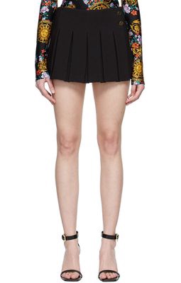 Versace Jeans Couture Black Pleated Skort