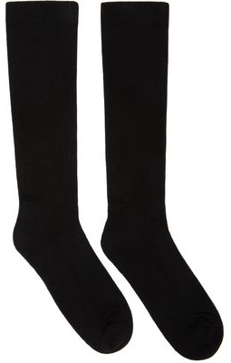 Rick Owens Drkshdw Black Logo Socks