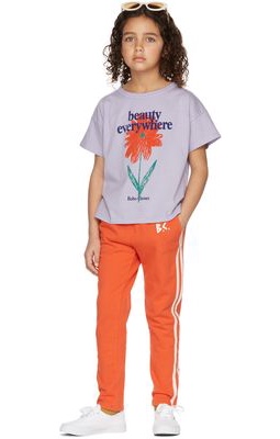 Bobo Choses Kids Orange 'B.C.' Jogging Lounge Pants