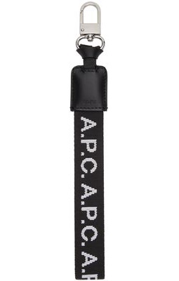 A.P.C. Black Logo Keychain
