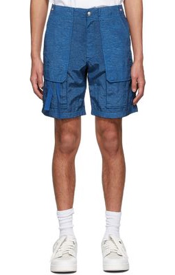 Helmut Lang Blue Military Shorts