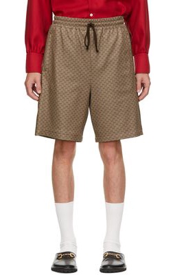 Gucci Brown Jersey Mini GG Shorts