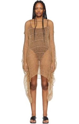 VITELLI Beige Honeycomb Dress