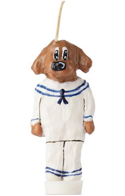 Janie Korn SSENSE Exclusive Brown Nautical Suit Dog Candle
