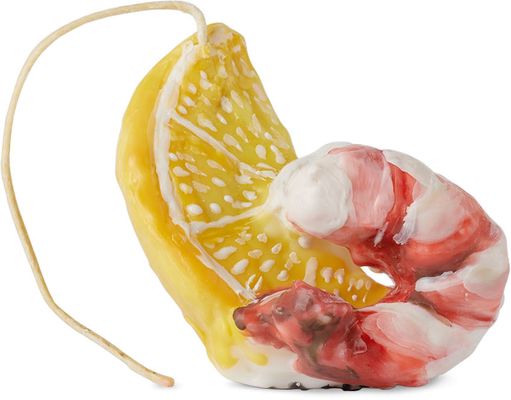Janie Korn SSENSE Exclusive Yellow Lemon & Shrimp Candle