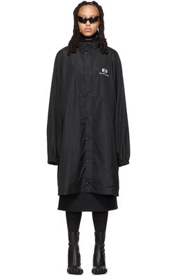 Balenciaga Black Long Rain Coat