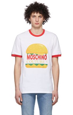 Moschino White Hamburger T-Shirt