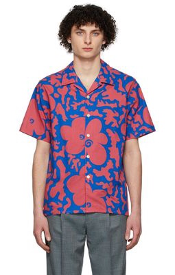 PS by Paul Smith Blue & Red Casual Short Sleeve Shirt