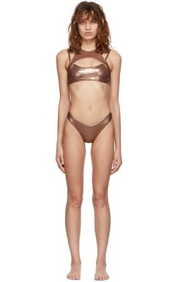 ANDREADAMO SSENSE Exclusive Brown Harness Bikini