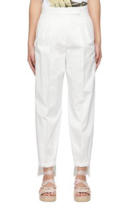 Max Mara White Filly Trousers