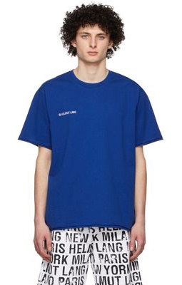 Helmut Lang Blue Trapunto T-Shirt