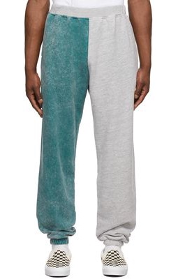 Aries Green & Grey Colorblock Lounge Pants