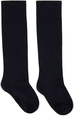 Wolford Black Velvet Knee-High Socks
