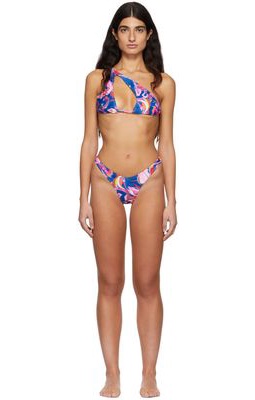 Rj Swim SSENSE Exclusive Blue & Pink Asymmetric Taylor Bikini