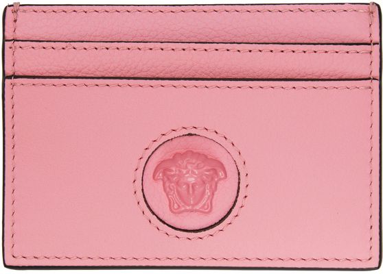 Versace Pink 'La Medusa' Card Holder
