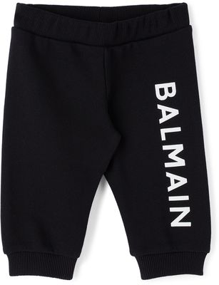 Balmain Baby Black Logo Lounge Pants