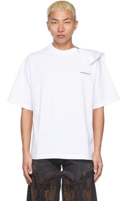 Y/Project White Classic Clip Shoulder T-Shirt