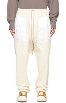 Rick Owens Beige Long Drawstring Trousers