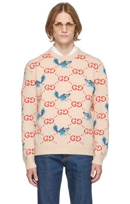 Gucci Off-White Freya Hartas Edition GG Animal Sweater
