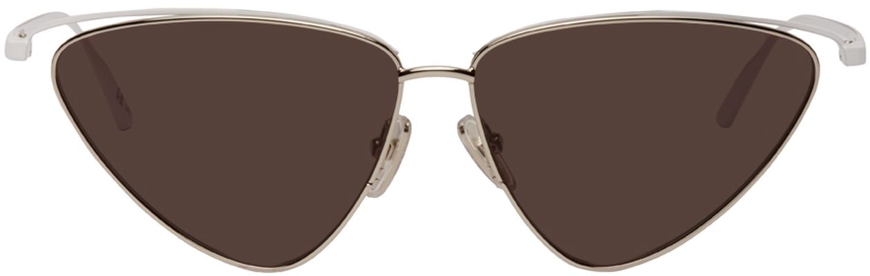 Balenciaga Silver Cat-Eye Sunglasses