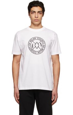 Marcelo Burlon County of Milan White Skate Cross Logo T-Shirt